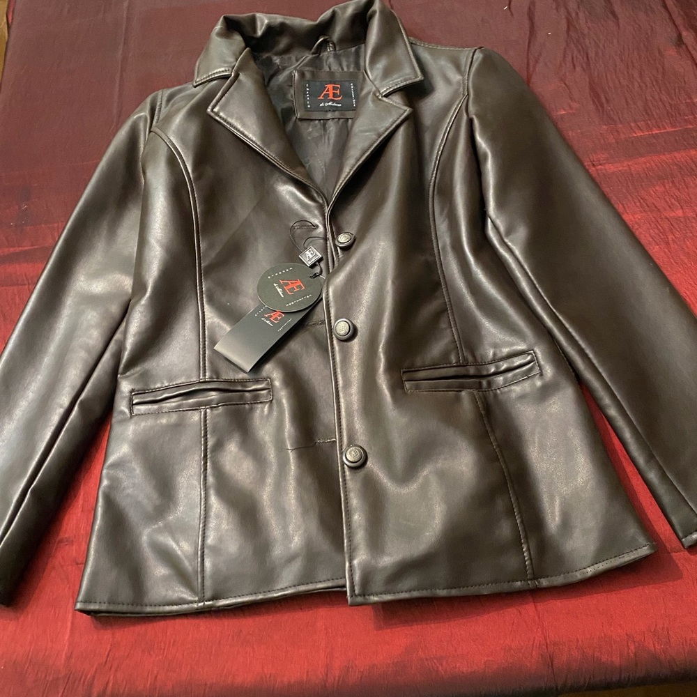 New Mens Brown Italian Leather Jacket